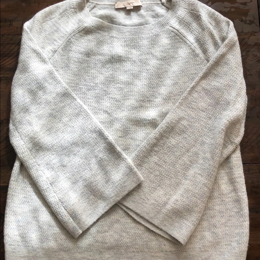 LOFT Bell Sleeve Sweater Grey Size S